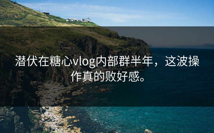 潜伏在糖心vlog内部群半年，这波操作真的败好感。