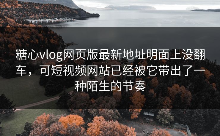 糖心vlog网页版最新地址明面上没翻车，可短视频网站已经被它带出了一种陌生的节奏